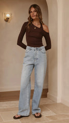 Romy Long Sleeve Top - Chocolate