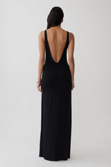 Yura Backless Twist Maxi Dress - Black