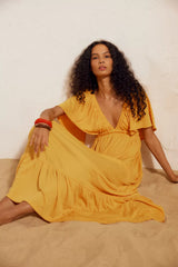 La La Maxi Dress-Golden Pollen