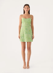 Celandine Mini Dress - Lime