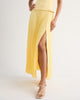 High Rise Pleated Maxi Set Skirt-Yellow
