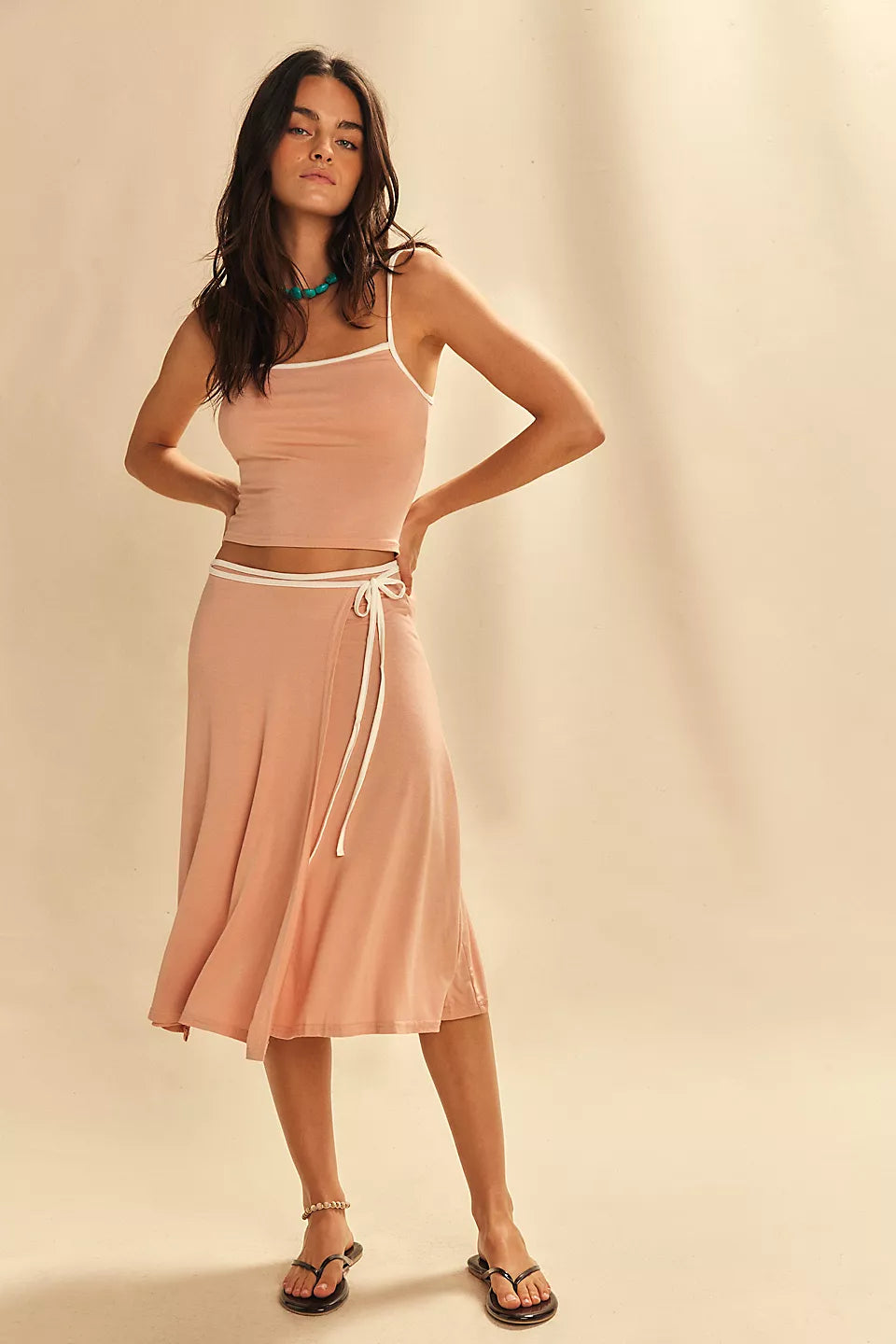 Opal Skirt Set-Peach Light Combo
