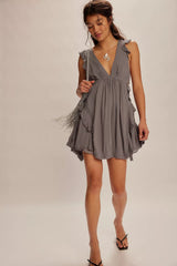 More Is More Mini Dress-Smoked Pearls