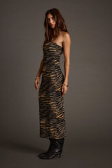 Avani Zebra Mesh Maxi Dress