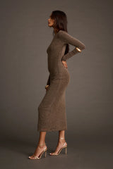 Casanova Gunmetal Lurex Maxi Dress