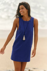 Full Of Sunshine Cotton-Linen Mini Dress-Baja Surfside