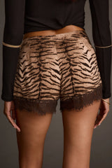 Eunice Animal Lace Shorts