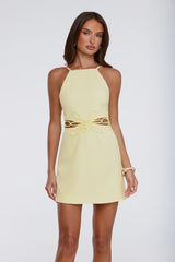 Tulip Whisper Mini Dress Yellow