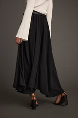 Gloria Black Midi Skirt