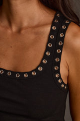 Shay Black Grommet Tank