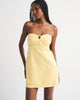 A&F Bra-Free Scarlett Strapless Linen-Blend Skort-Yellow