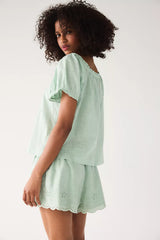 Lindale Short Set-Celadon