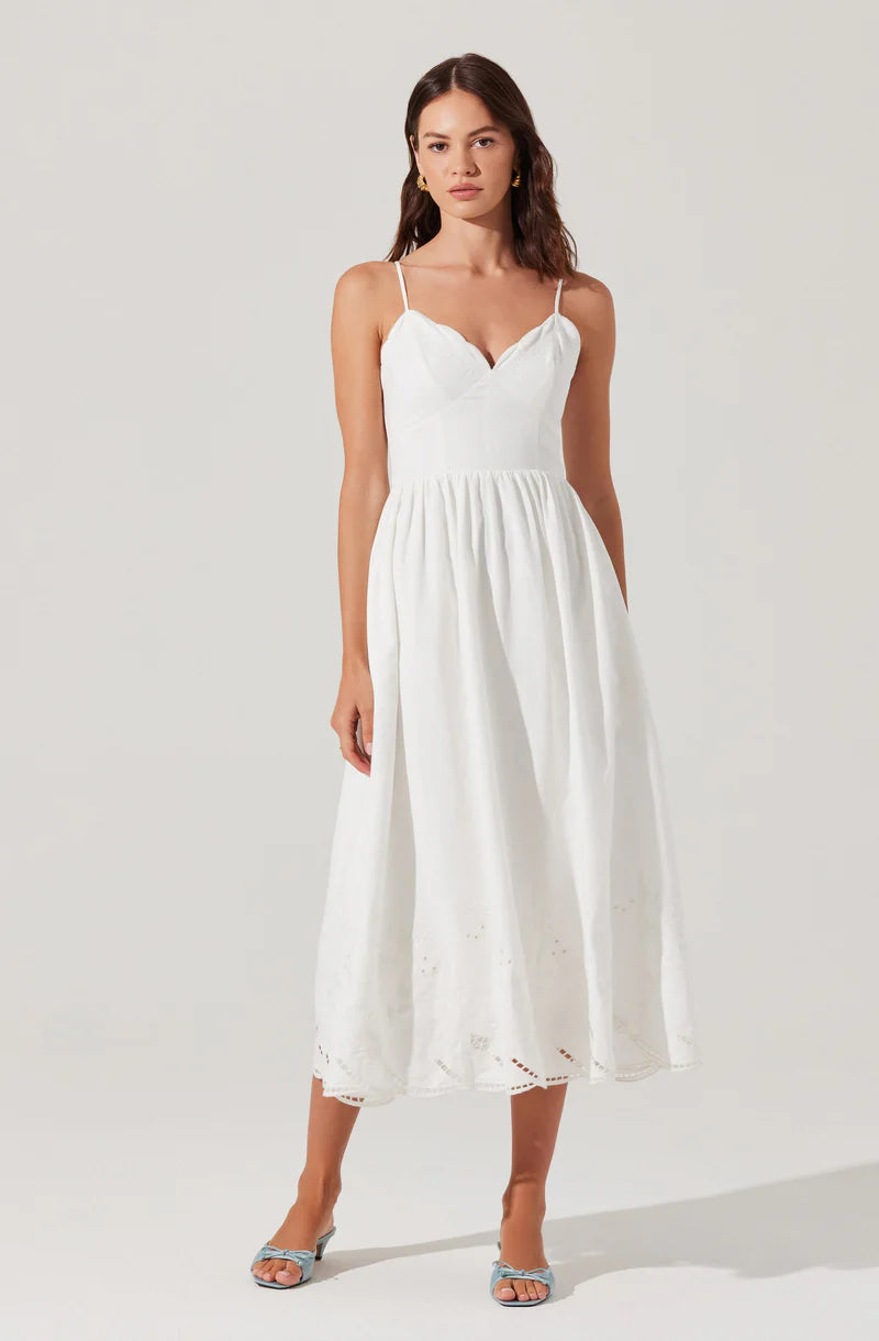 Kaidi Embroidered Midi Dress