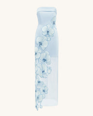 Orchid Embroidered Dress - Light Blue