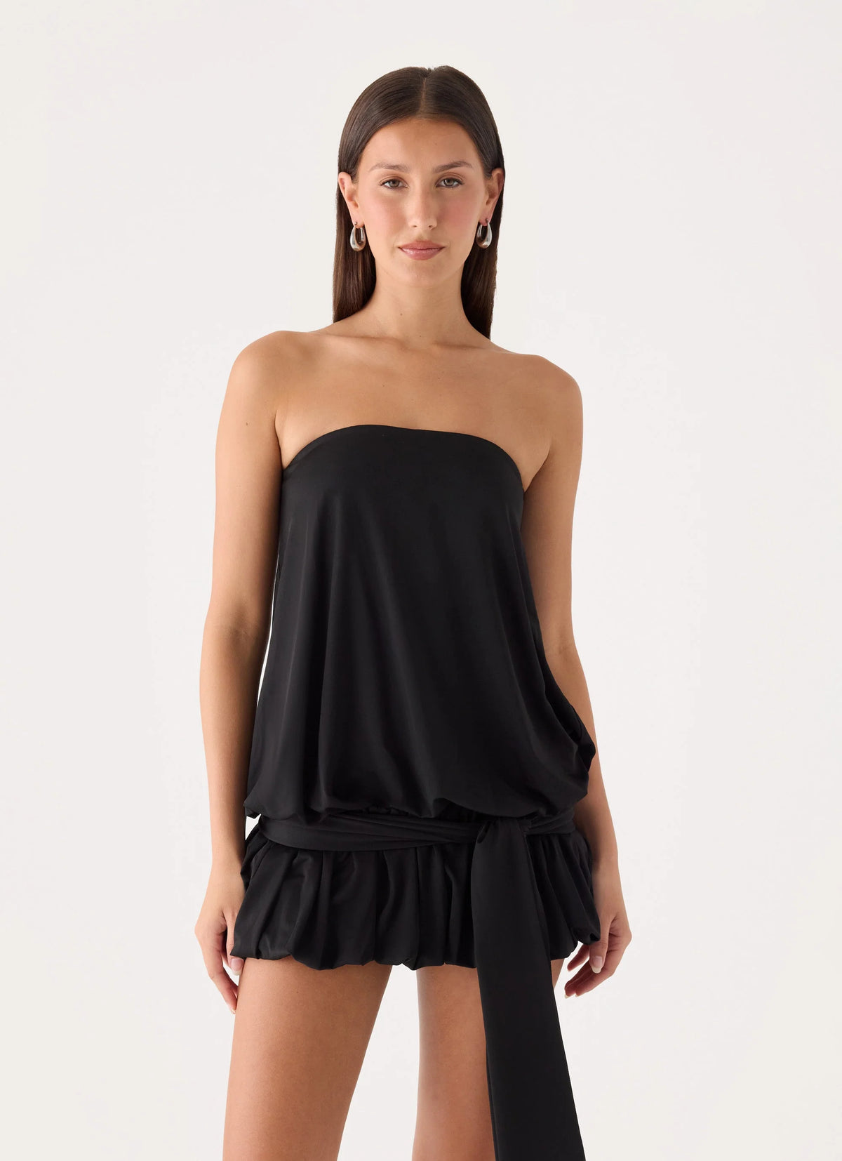 Mazie Strapless Mini Dress - Black