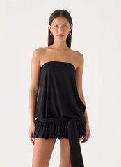 Mazie Strapless Mini Dress - Black