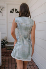 Millie Gingham Sleeveless Mini Dress