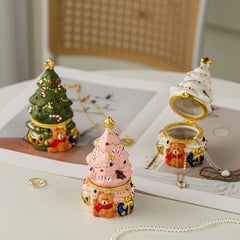 Christmas Bear Wishing Tree Jewelry & Aromatherapy Box Ornament