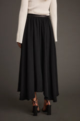 Gloria Black Midi Skirt