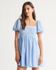 A&F Emerson Puff Sleeve Mini Dress-Blue