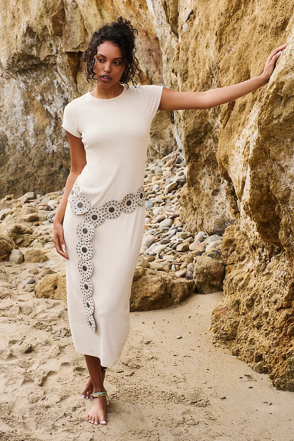 Good Feels Slim Midi Dress-Pumice Stone