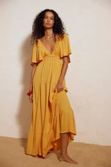 La La Maxi Dress-Golden Pollen