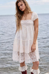 One of a Kind Romper-Angel Food