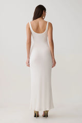 Gwenaelle Scoop Neck Jersey Maxi Dress - White