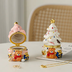 Christmas Bear Wishing Tree Jewelry & Aromatherapy Box Ornament
