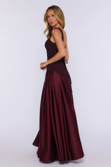 Toast To You Satin Maxi Dress Chocolate