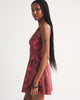 100% Cotton A&F Bra-Free Dylan Mini Dress-Red Pattern