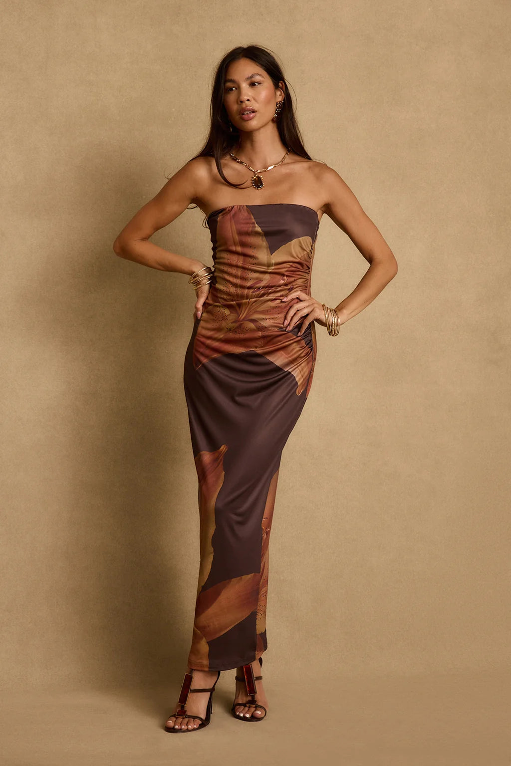 Avani Mocha Floral Maxi Dress