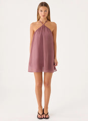 Donar Mini Dress - Mocha Mousse