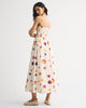 A&F Sydney Smocked Dipped-Waist Midi Dress-Cream Floral