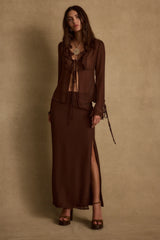 Layla Mocha Maxi Skirt