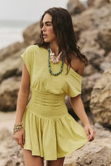 Scorching Hot Mini Dress-Silent Lime