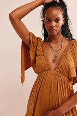 La La Maxi Dress-Cashew