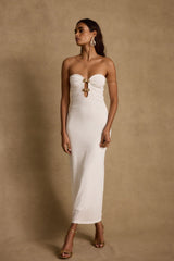 Rayne White Embellished Maxi Dress