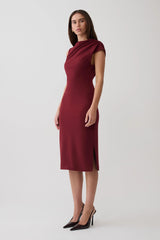 Gloom Midi Dress - Wine