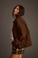 Fairfax Studded Canvas Relaxed Fit Utility Jacket