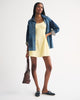 100% Cotton A&F Bra-Free Dylan Mini Dress-Yellow