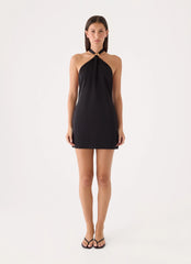 Lexia Halter Mini Dress - Black