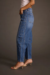 Muse Studded Barrel Jeans