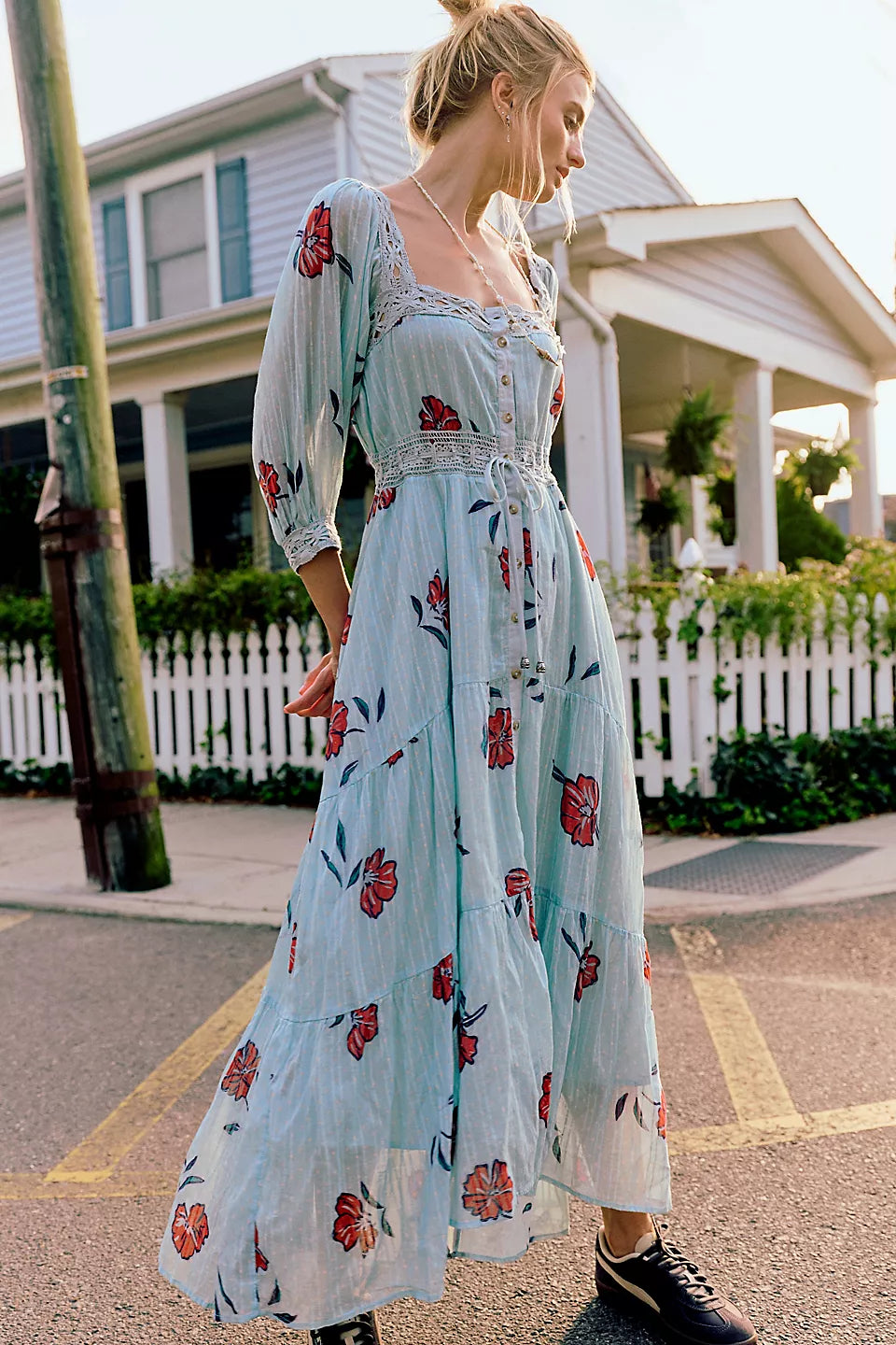 Morning Meadows Long-Sleeve Maxi Dress