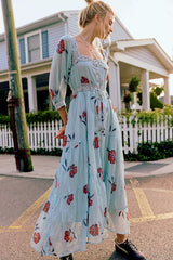 Morning Meadows Long-Sleeve Maxi Dress