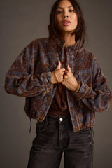 Gina Denim Paisley Embroidered Jacket