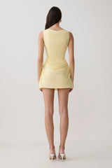 Bexley Draped Mini Dress - Butter