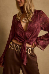 Waverly Mulberry Blouse