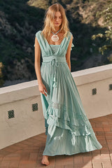 Santa Maria Maxi Dress-Mountain Green