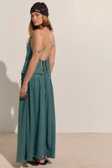 Sandshell Linen Skirt Set-Sagebrush Green